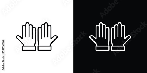 Fényképezés Gloves icon logo design. symbol icon vector set