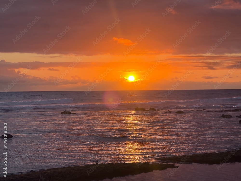 Obraz premium sunset St-Pierre la Réunion