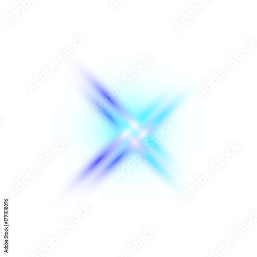 Colorful Lens Flare Light Effect on Transparent Background – Realistic Neon Glow Overlay for Photo Editing and Design