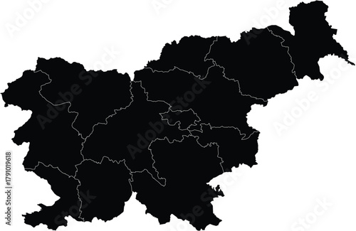 Vector Map of Slovenia with Regions