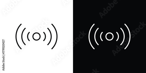 Bild auf Leinwand Livestream icon logo design. symbol icon vector set