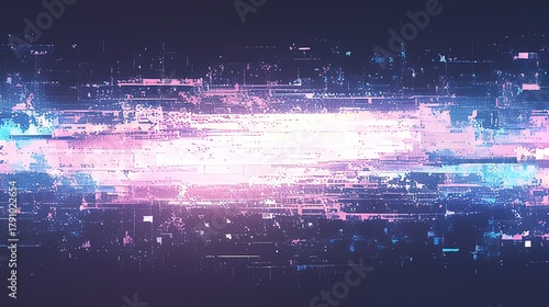 Wallpaper Mural Vaporwave glitch abstract texture generative ai Torontodigital.ca