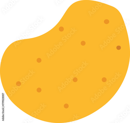 Whole Raw Potato Vegetable with Brown Spots