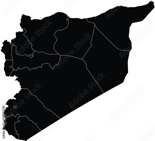Vector Map of Syria with Regions