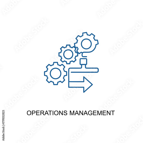Operations management icon showing process and procedures it represents the efficient and effective execution of business activities and tasks