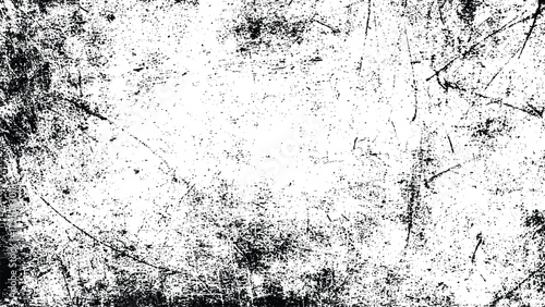 Distressed black and white grunge texture overlay, rough aged dirty effect. isolated on transparent background, Vector, illustration.
