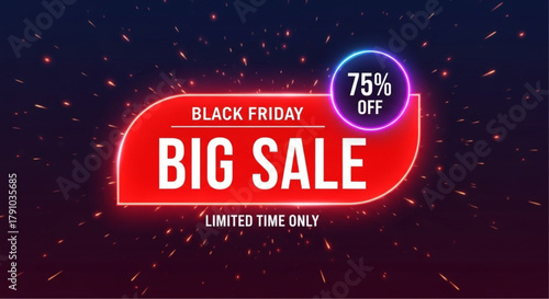 A captivating digital design heralds the annual Black Friday sale, announcing a special limited-time offer, drawing customers with its irresistible promise of savings.  vector illustration