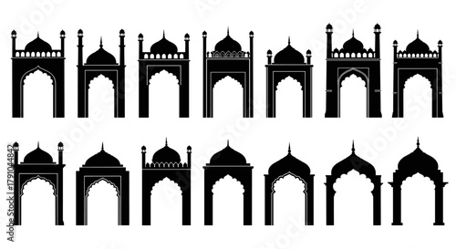 A diverse collection of architectural arches, showcasing the intricate designs and cultural influences from around the world