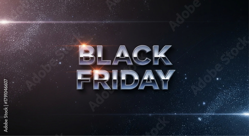 Black Friday, an iconic commercial event, is artfully displayed with stylish typography and a dark, moody background, creating an image designed to capture interest. vector illustration