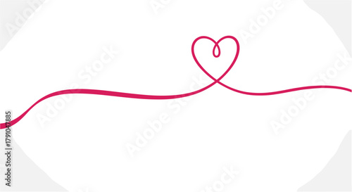 Elegant heart line drawing, a simple yet powerful symbol of love, affection, and connection, perfect for romantic designs and heartfelt messages