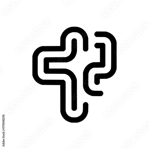 Stylized plus sign icon with rounded corners, symbolizing addition, positivity, and medical care