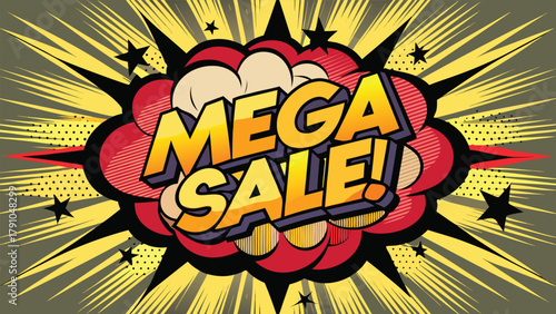 Promotional banner for Black Friday with a vibrant red background and an assortment of gift packages..eps