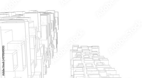 architecture building vector 3d illustration
