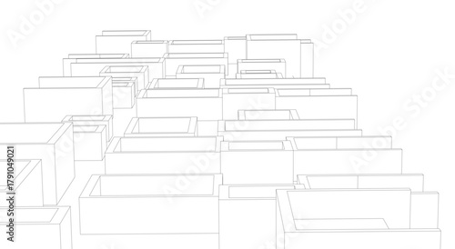 architecture building vector 3d illustration