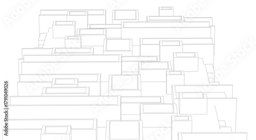 architecture building vector 3d illustration