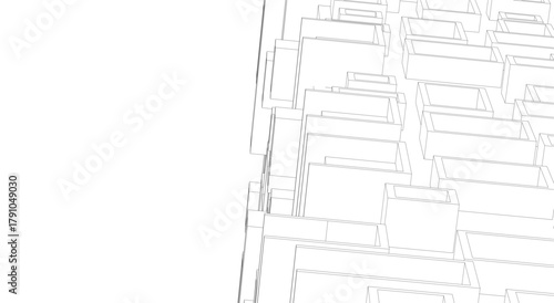architecture building vector 3d illustration