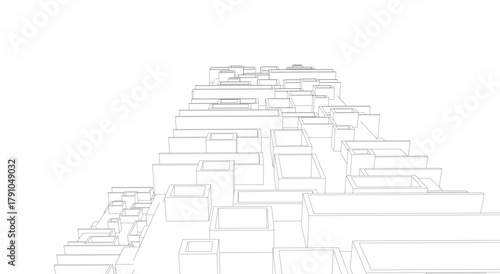 architecture building vector 3d illustration