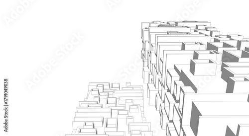 architecture building vector 3d illustration
