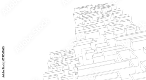 architecture building vector 3d illustration