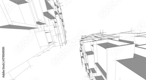 architecture building vector 3d illustration
