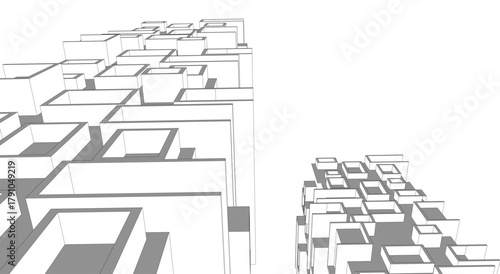 architecture building vector 3d illustration
