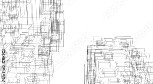 architecture building vector 3d illustration