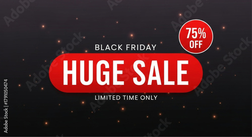An eye-catching promotion banner design for Black Friday, the promotional banner creates a sense of urgency and excitement. vector illustration
