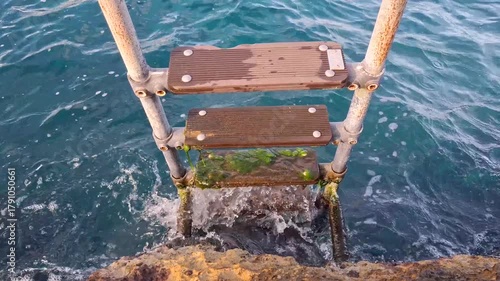Seaside View from Dock in Valletta with Clear Blue Water
