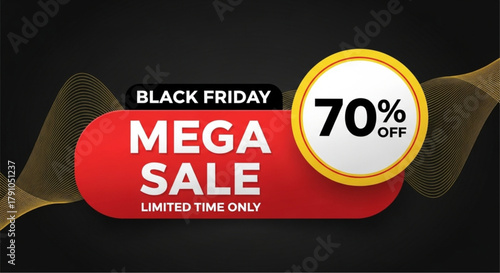 A bold and dynamic visual, the design showcases a striking sale event for black friday. vector illustration