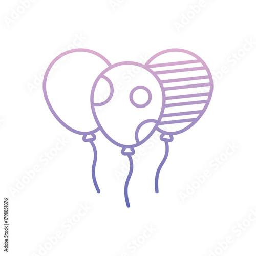 Balloons vector icon