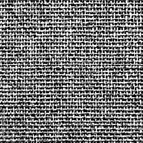A tightly woven black and white textile pattern, creating a visually textured and detailed surface for various applications