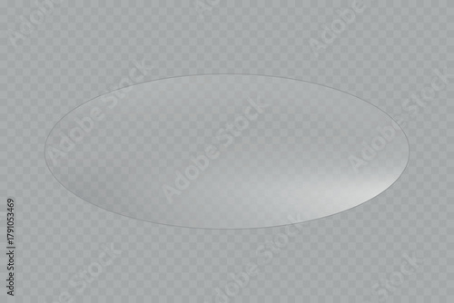 Transparent glass effect, realistic window mockups, mirror set, glass showcase on transparent background, vector png. Glass banner, acrylic smooth surface.