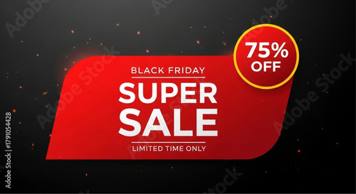 Black Friday Super Sale Promotion - Limited Time Offer  vector illustration
