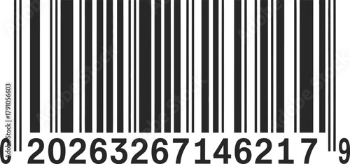 Upc-a barcode with numerical sequence for product identification