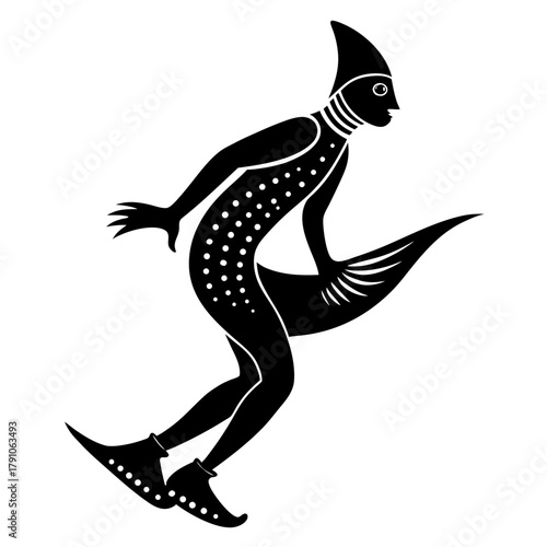 A black and white image of a man with a beard wearing a hat