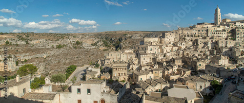 Panoramic view of ancient town of Matera, Basilicata, southern Italy