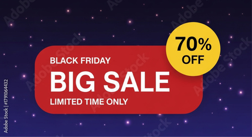 Black Friday Big Sale - A bold and dynamic promotional graphic that's designed to capture attention and excitement. vector illustration