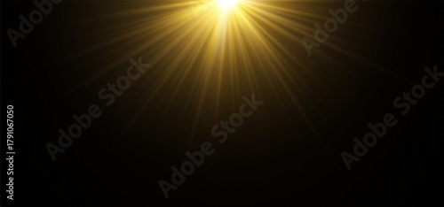 Vector transparent sunlight with sun glare. Overlay, Sun rays and glare, Sun, sunrays, light transitions,