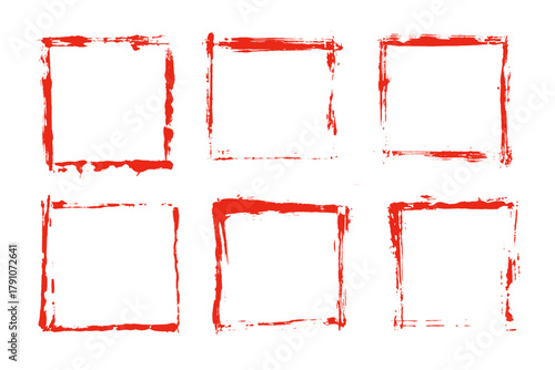 Grunge Square Frame Brush Stroke Background