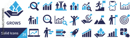 business, growth, success, finance, profit, chart, graph, arrow, up, increase, hand, holding, upward, trend, magnifying glass, search, analysis, podium, winner, celebration, achievement, goal, target,