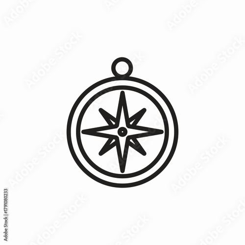 compass navigation icon sign vector