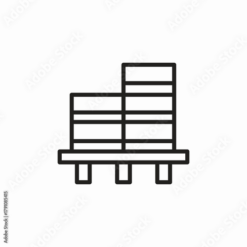 palette boxes icon sign vector