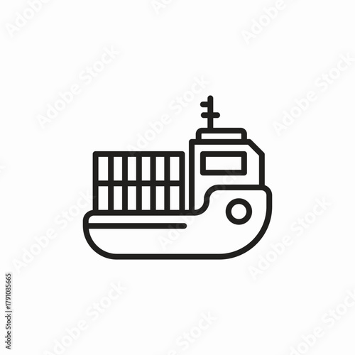ship docker icon sign vector