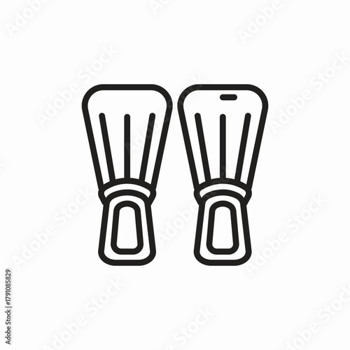 swimming flippers icon sign vector
