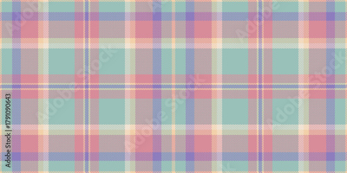 Screen check plaid texture, hounds tooth vector seamless background. Duvet cover tartan textile pattern fabric in pastel and red colors.