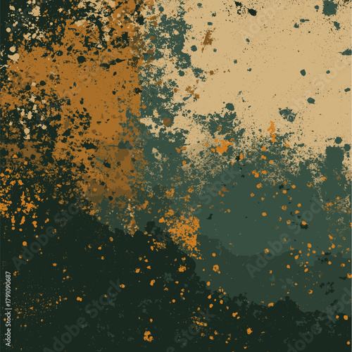 Grunge textured wall surface showing peeling paint and cracks. Vector grunge texture background or wallpaper