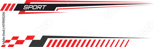 Sport car wrap vector design featuring black racing stripes and custom sticker decals on transparent background.