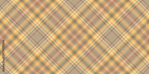 40s textile plaid check, fluffy vector seamless tartan. Gentleman texture fabric pattern background in orange and pastel colors.