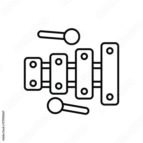 Xylophone vector icon