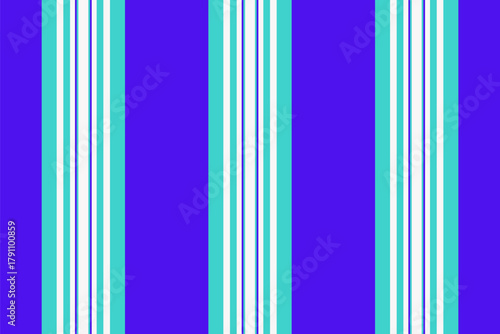 Smprovement seamless stripe background, anniversary texture fabric lines. Iorizontal vector textile vertical pattern in teal and white colors.